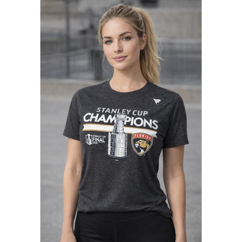 Florida‎ Panthers Stanley Cup Champions Tee Fanatics NHL Shirt L Hockey Core